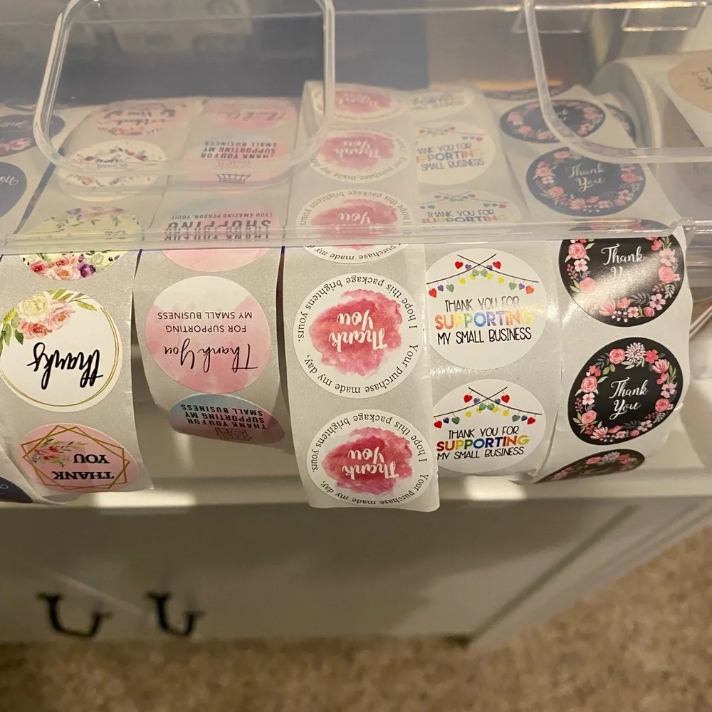 ⭐️ 3 for $22 ~ 400 ct. 1” Assorted Thank you stickers / labels